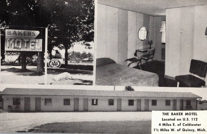 Baker Motel - Old Postcard